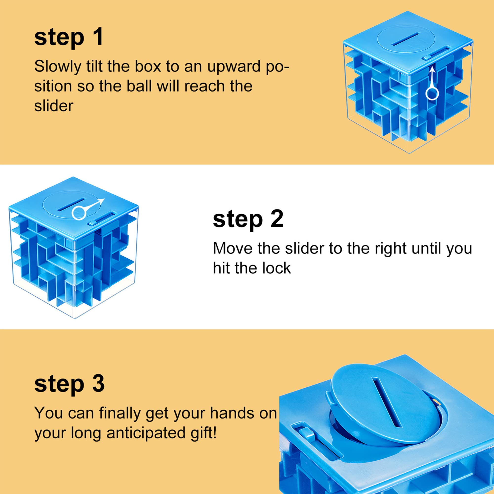Patelai money maze boxes stacked, versatile gifts for birthdays.