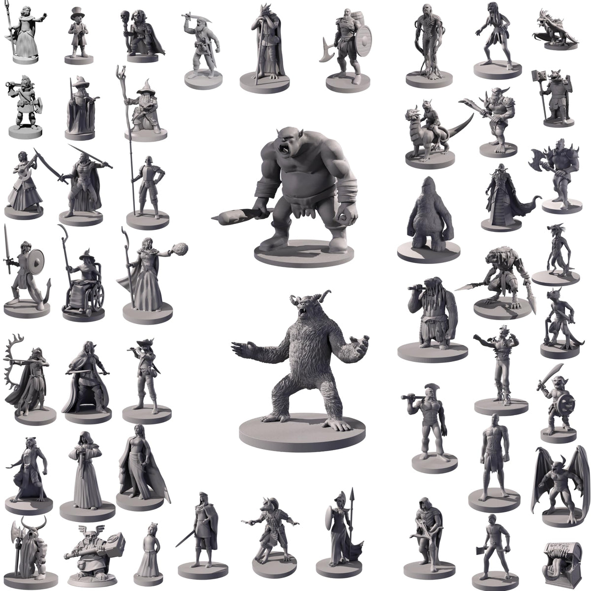 Path Gaming 50 unique miniatures with detailed adventurers for immersive D&D battles.