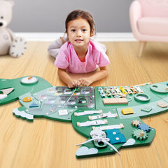 PATHFINDER PANDAS dinosaur wall panel classroom-friendly design enhances group activities.