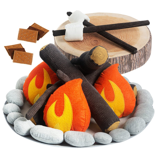 Pathfinder Pandas pretend campfire set with S'mores kit for creative play