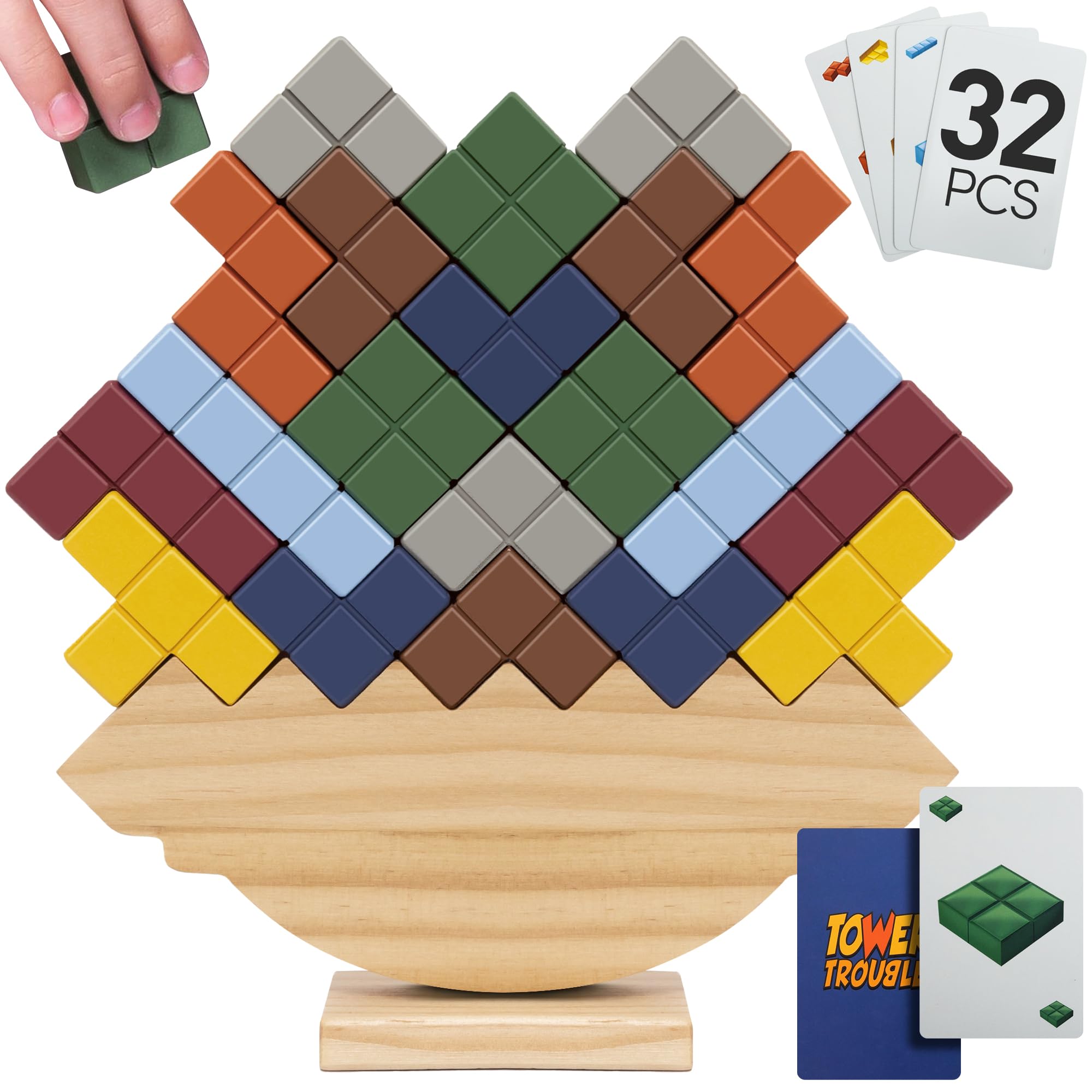 PATHFINDER PANDAS Tower Trouble base plates for stable setup and balanced play