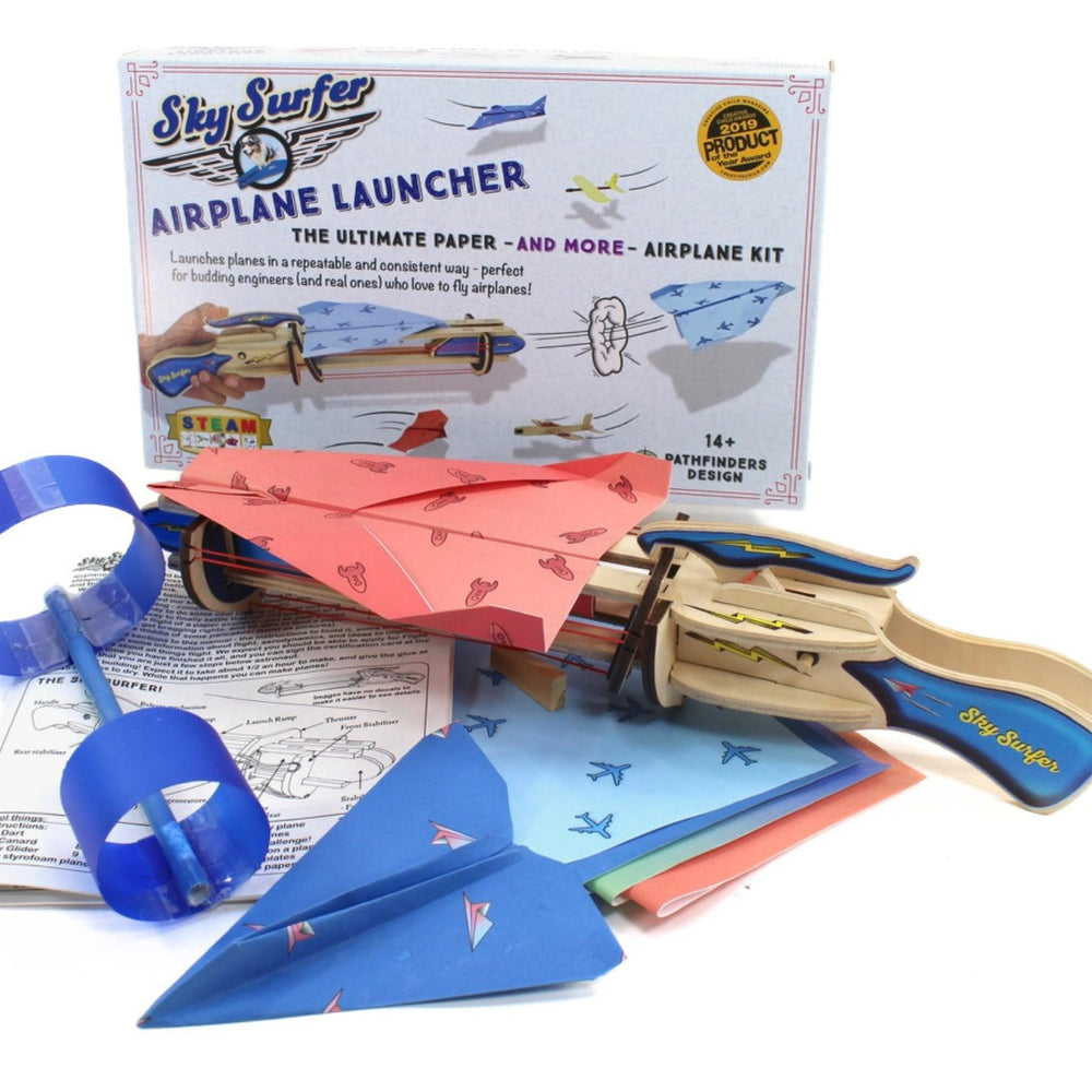 Pathfinders Paper Airplane Launcher assembly kit ready for hands-on learning with safe materials