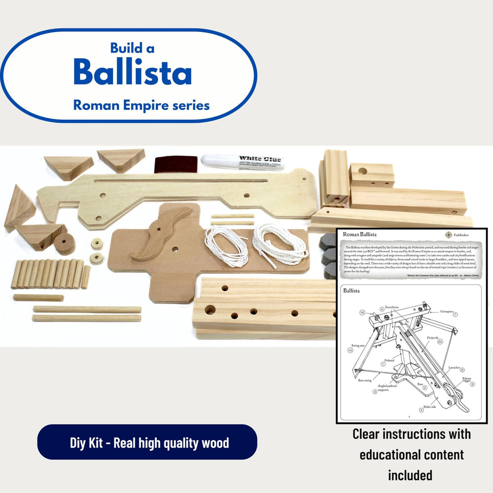 Pathfinders Roman Ballista wooden projectiles ready for safe hands-on practice