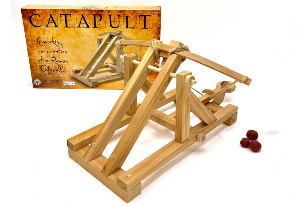 Pathfinders Roman Catapult base ready for assembly, inviting hands-on learning.