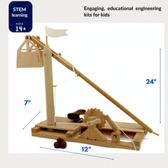 Pathfinders Trebuchet testing distance demonstrates real-world physics and measurement practice.