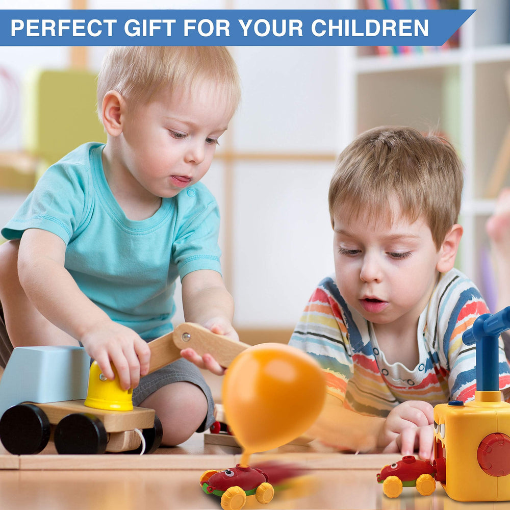 Pathosio Pets balloon car toy yellow duck kids playing and racing together
