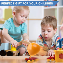 Pathosio Pets balloon car toy yellow duck kids playing and racing together