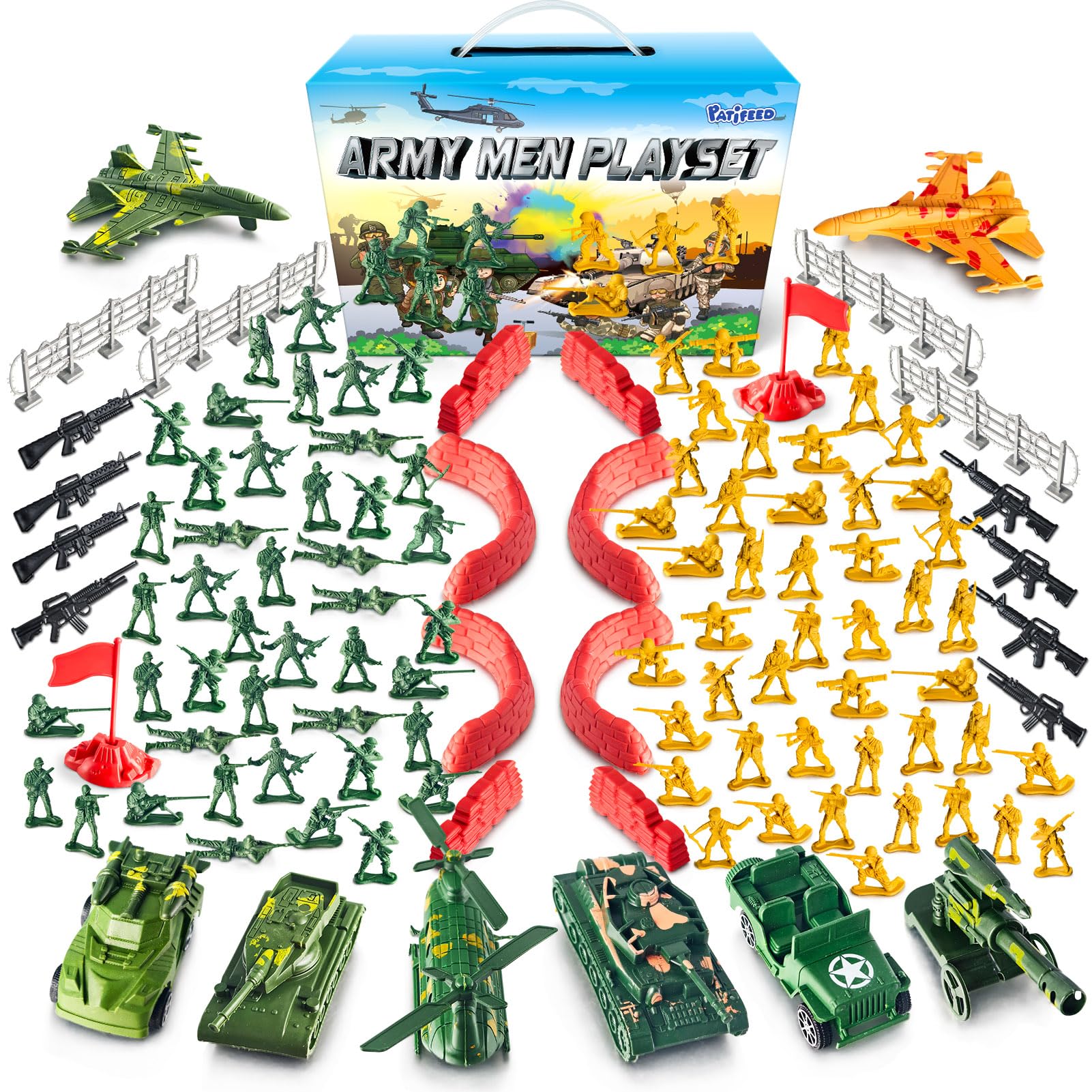 PATIFEED plastic army men figures for imaginative play and coordination