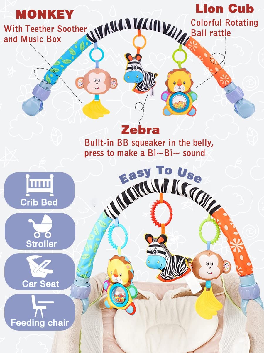Pau1Hami1ton lion cub rattle with rotating ball for visual and tactile interest