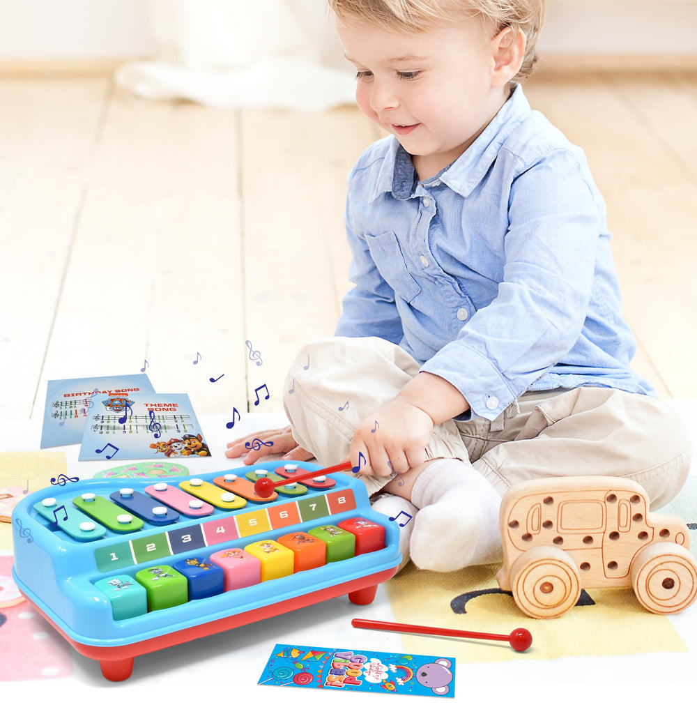 Paw Patrol 2-in-1 sheet music panel supports early melody exploration