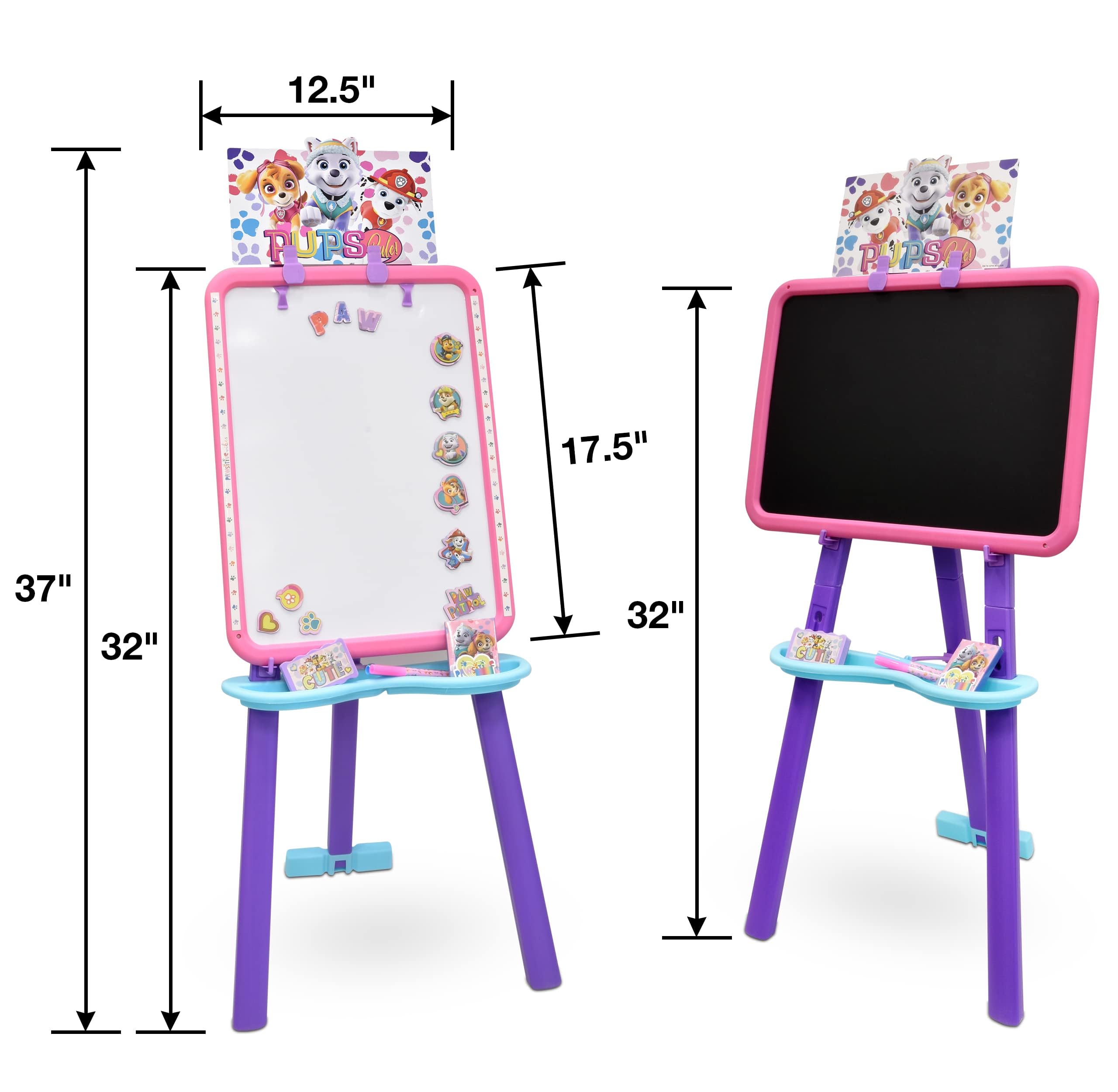 Paw Patrol easel tray keeps supplies organized and within reach
