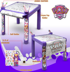 Paw Patrol art table with easy disassembly for compact storage.