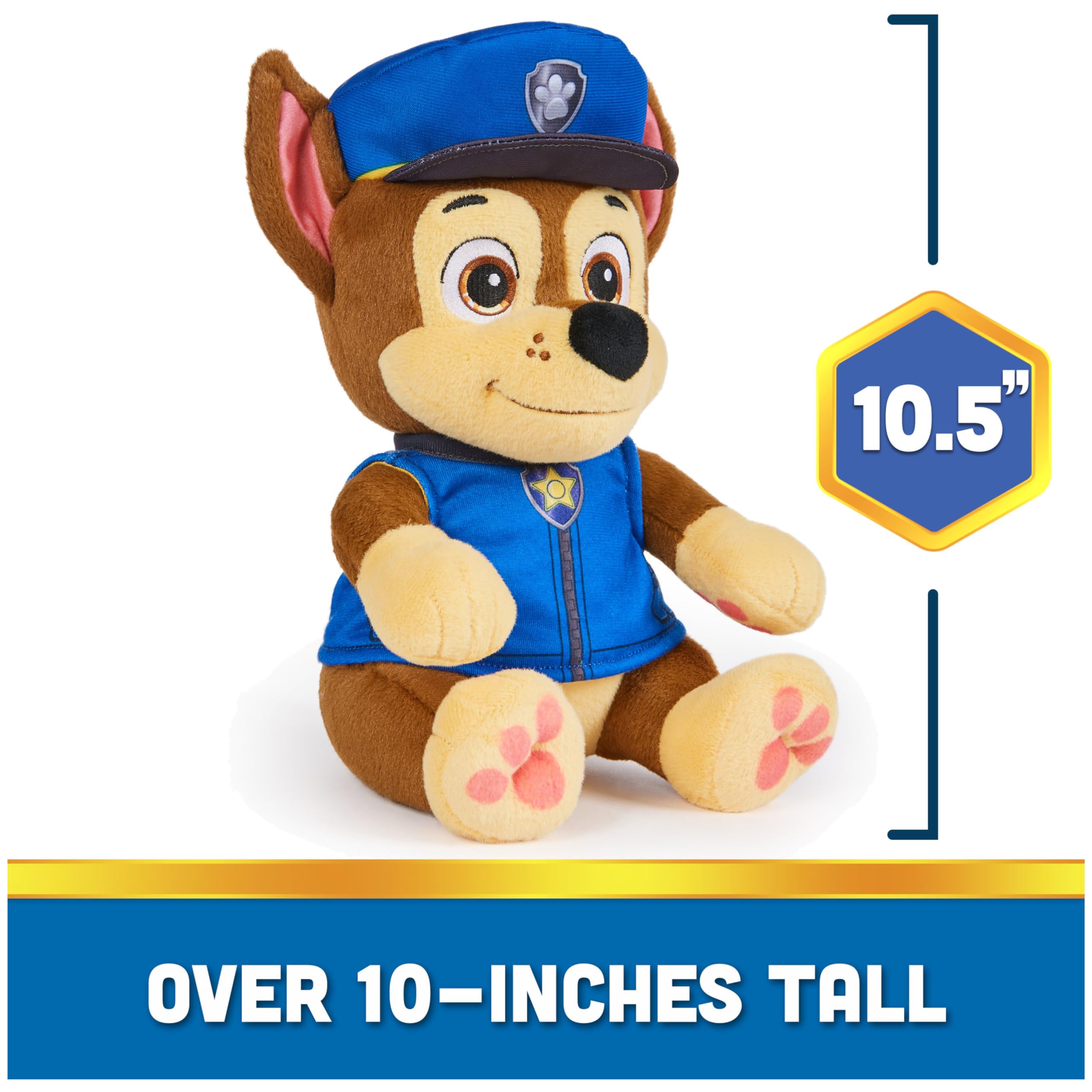 Child-friendly Chase plush supports creative pretend play.