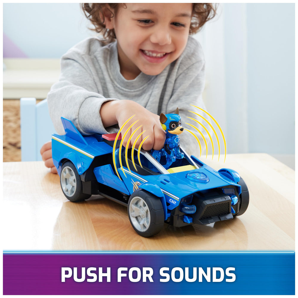 Lights and translucent parts illuminate Chase during nighttime pretend play