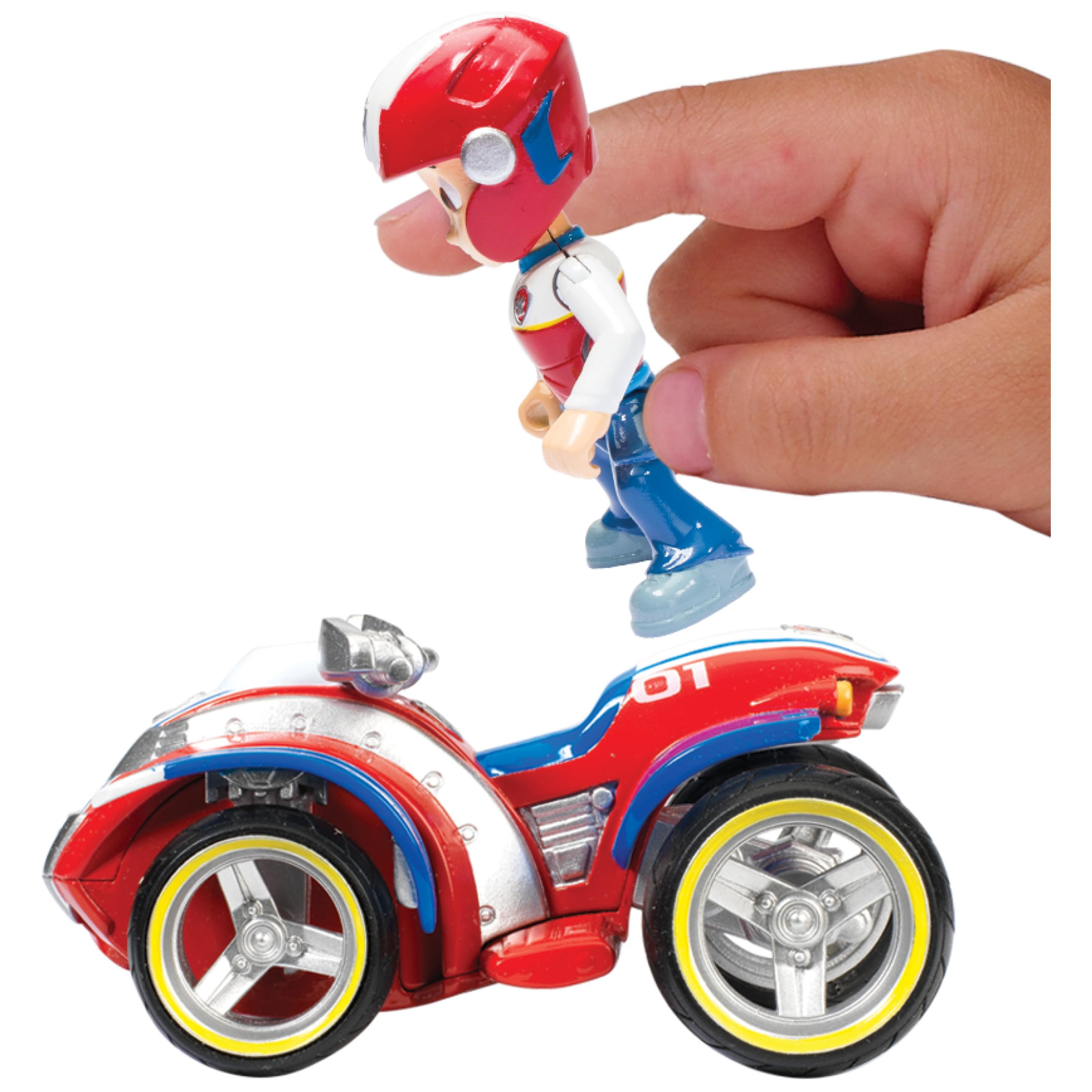 Paw Patrol collectible characters and transforming vehicles for team play.
