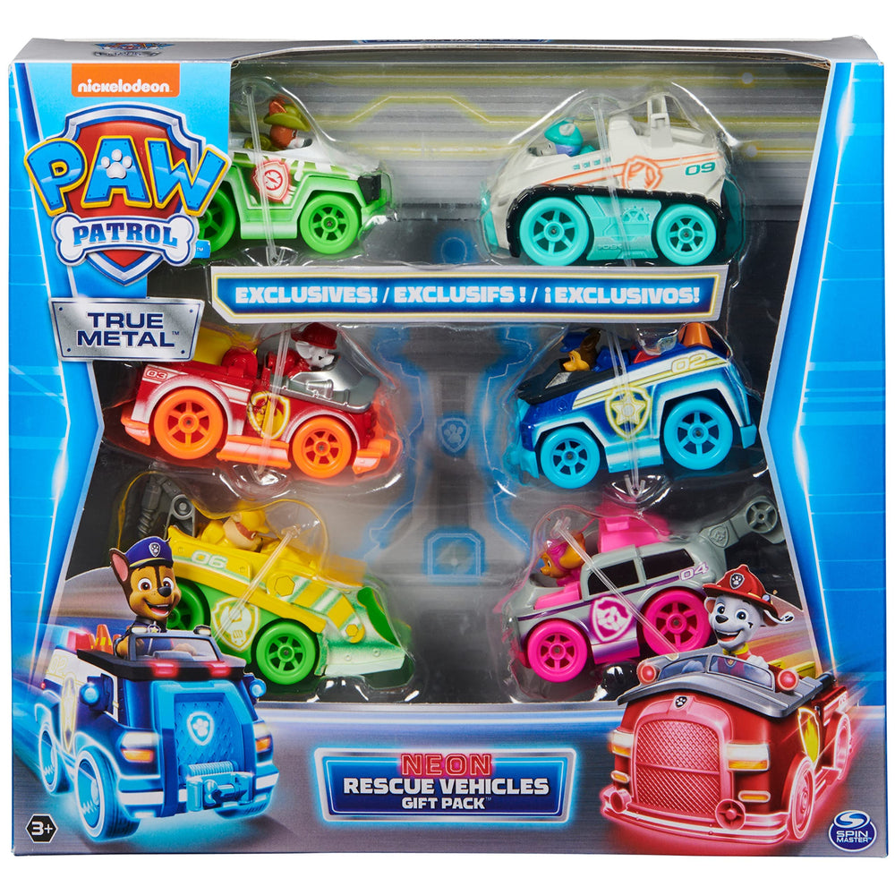 Paw Patrol Everest exclusive neon vehicle with bright accents for display