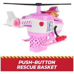 PAW Patrol button operated claw activates rescue action during pretend missions.