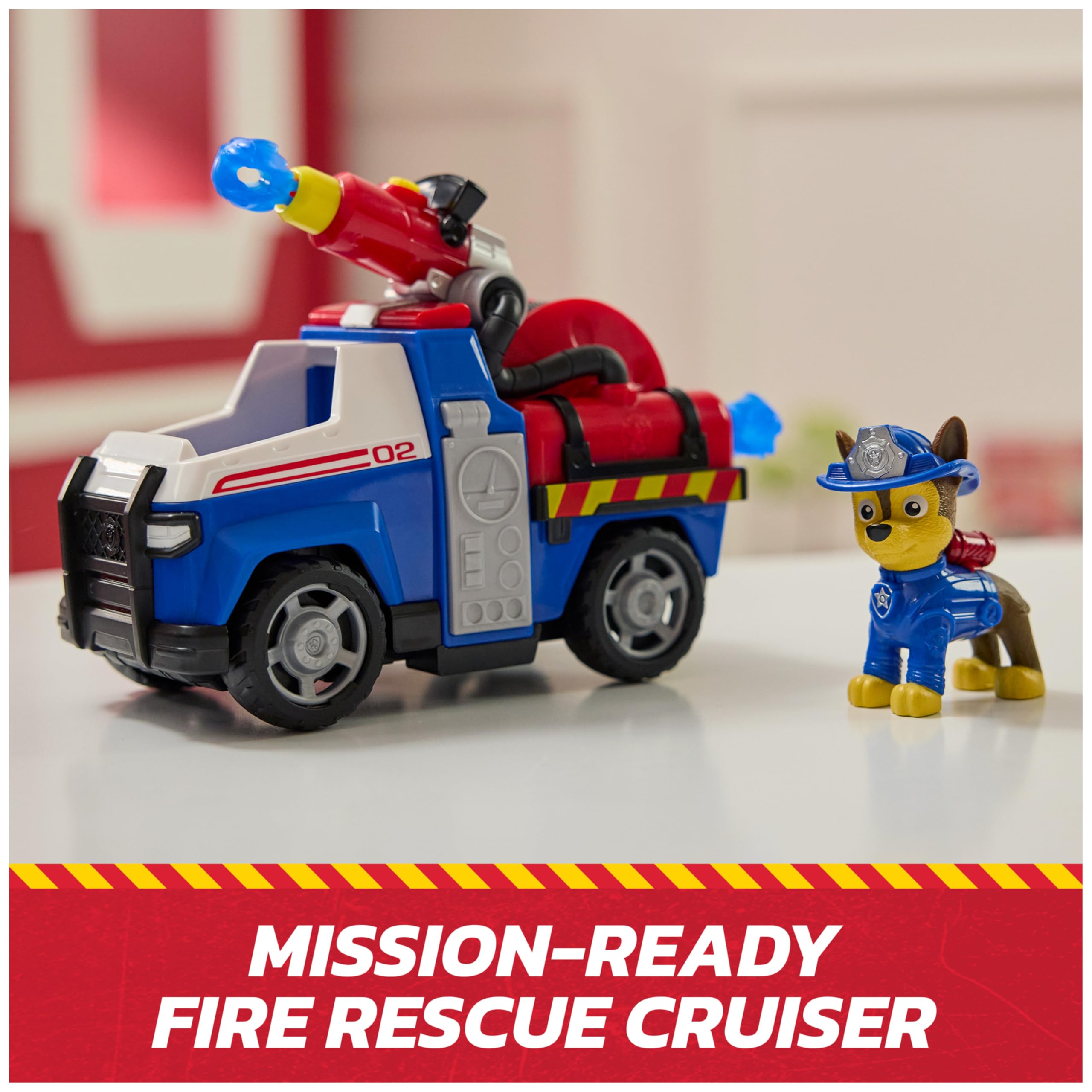 PAW Patrol Fire Rescue toy truck with launcher for kid-friendly adventures
