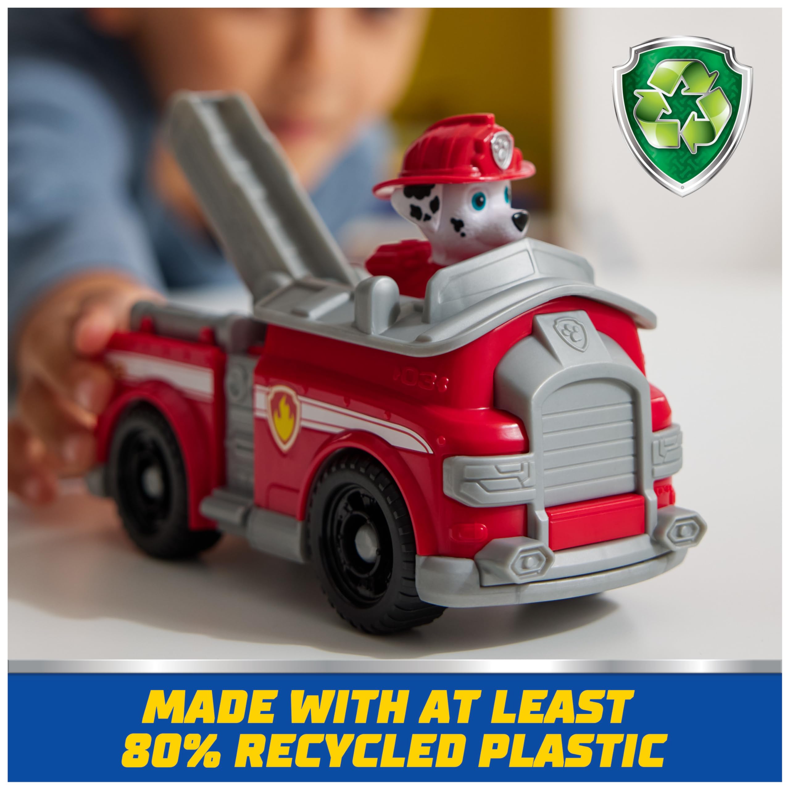 PAW Patrol Fire Truck working wheels and movable ladder boost realism.