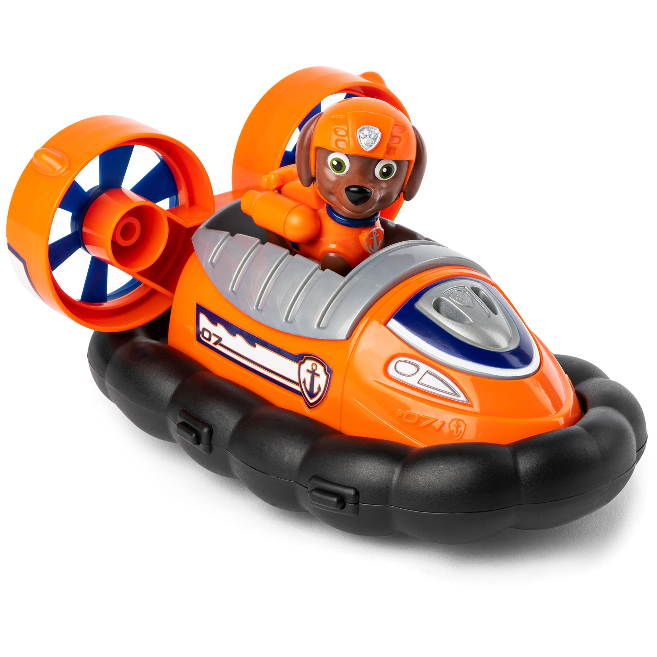 Hovercraft wheels roll smoothly for dynamic role-play rescues.