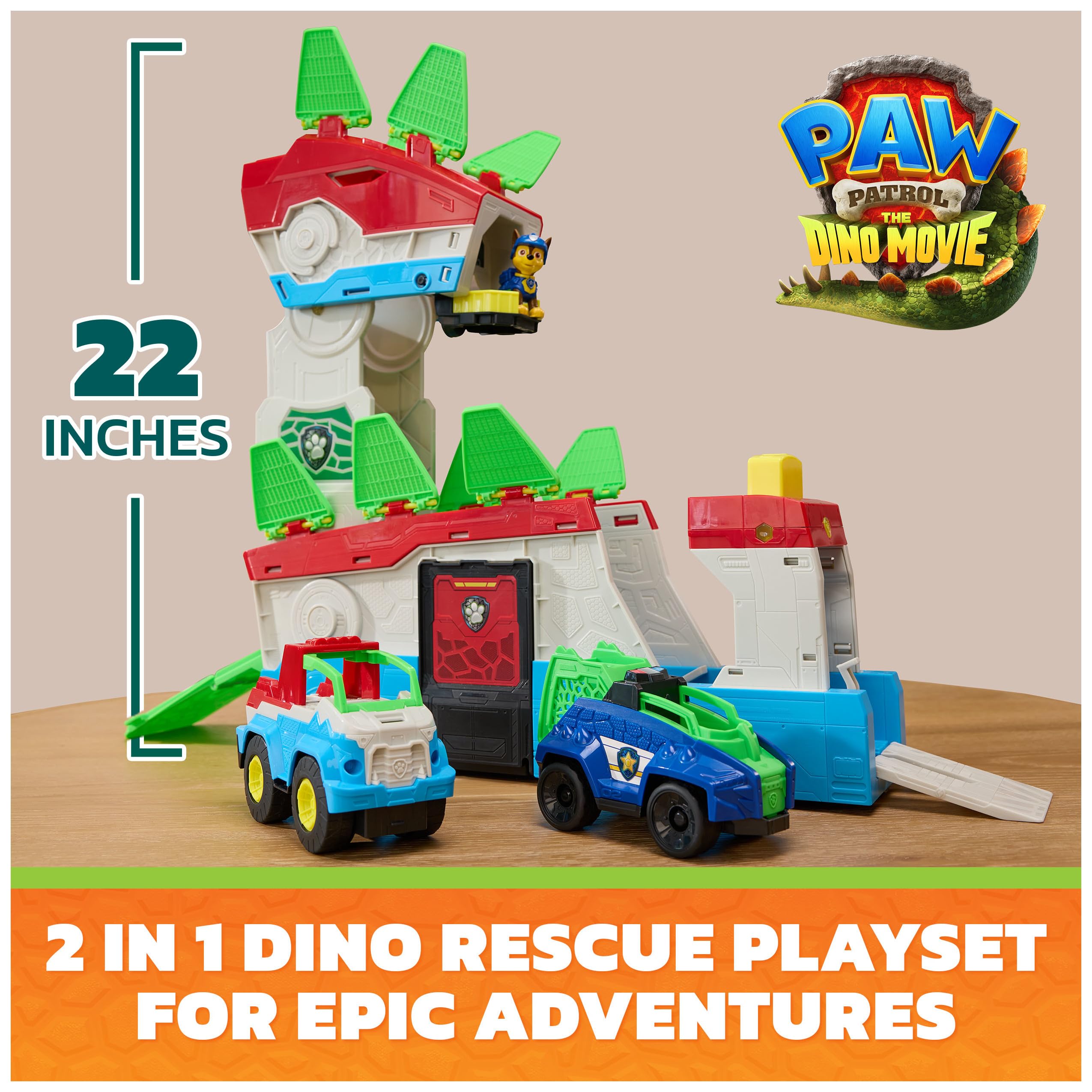 PAW Patrol HQ unfolded into a 22-inch tower offering large-scale imaginative play