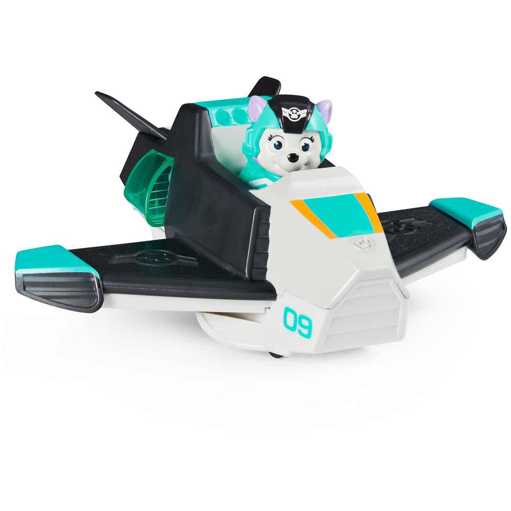 Paw Patrol jet back view showing compact stealth-to-rescue conversion