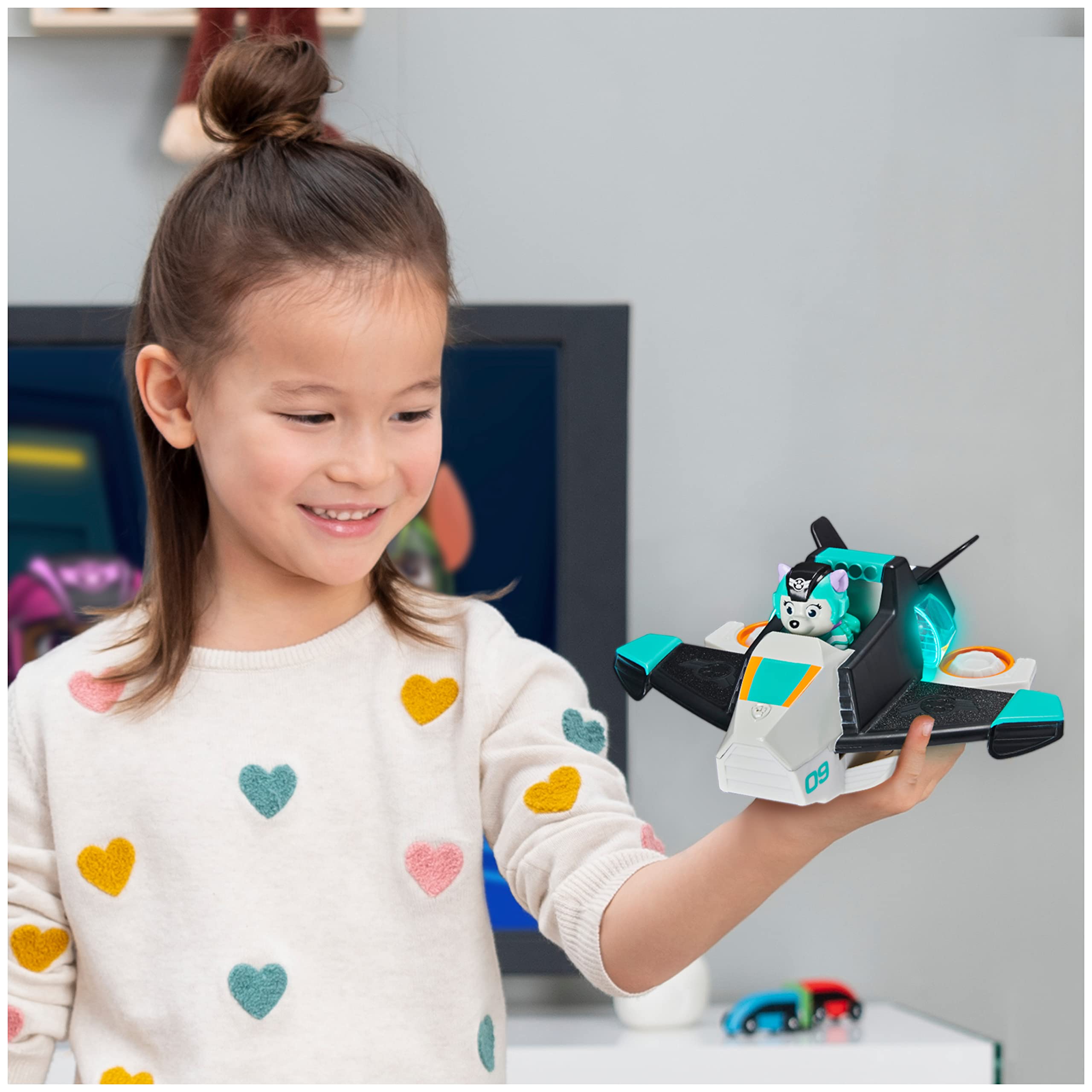 Paw Patrol jet transforming from stealth to rescue mode during play