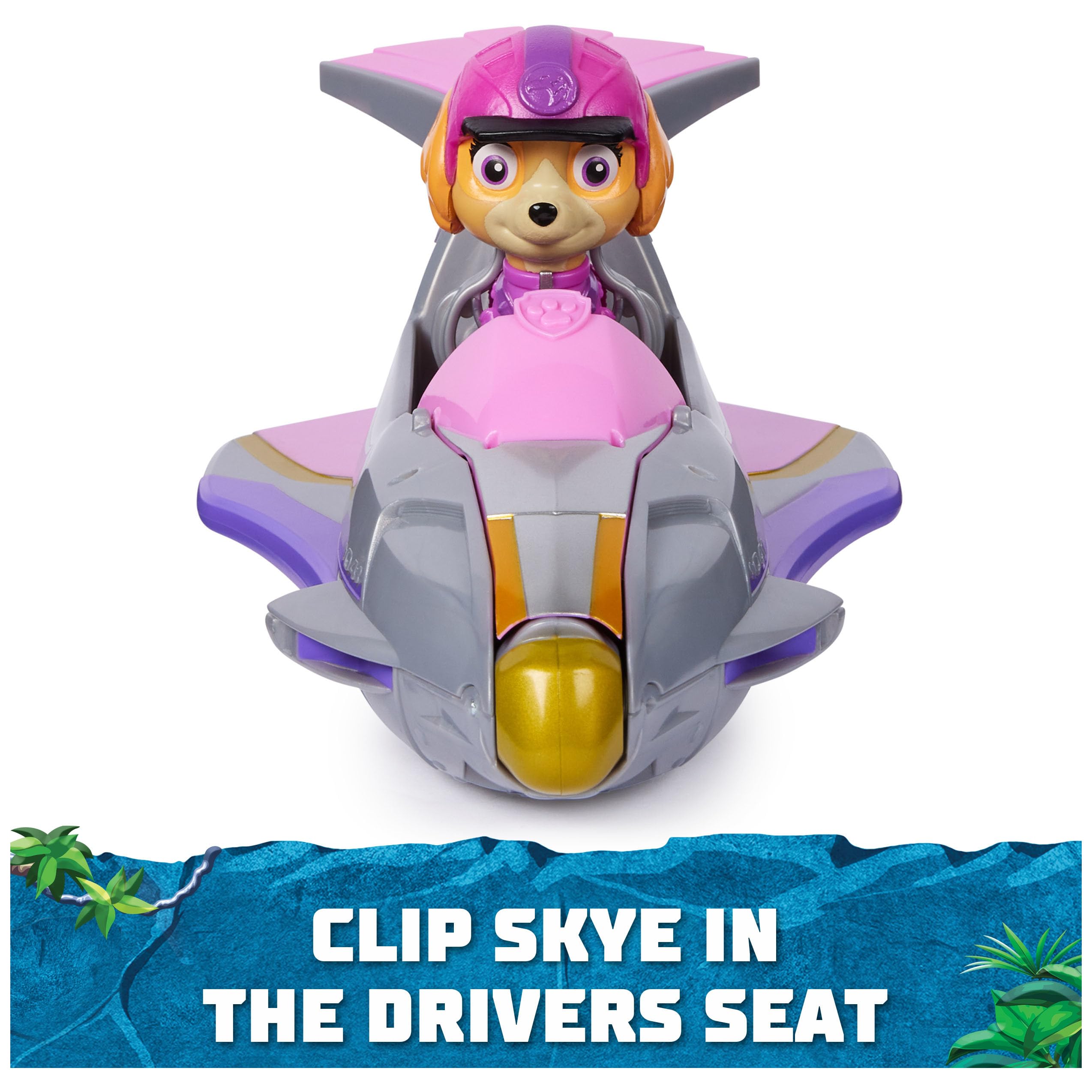 Collectible Skye and vehicle pack for expanding PAW Patrol adventures.