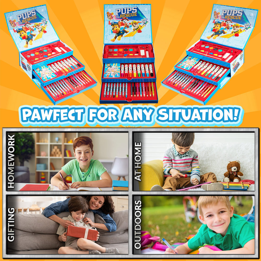 Multicolor Paw Patrol set sparks imaginative drawing and coloring activities.