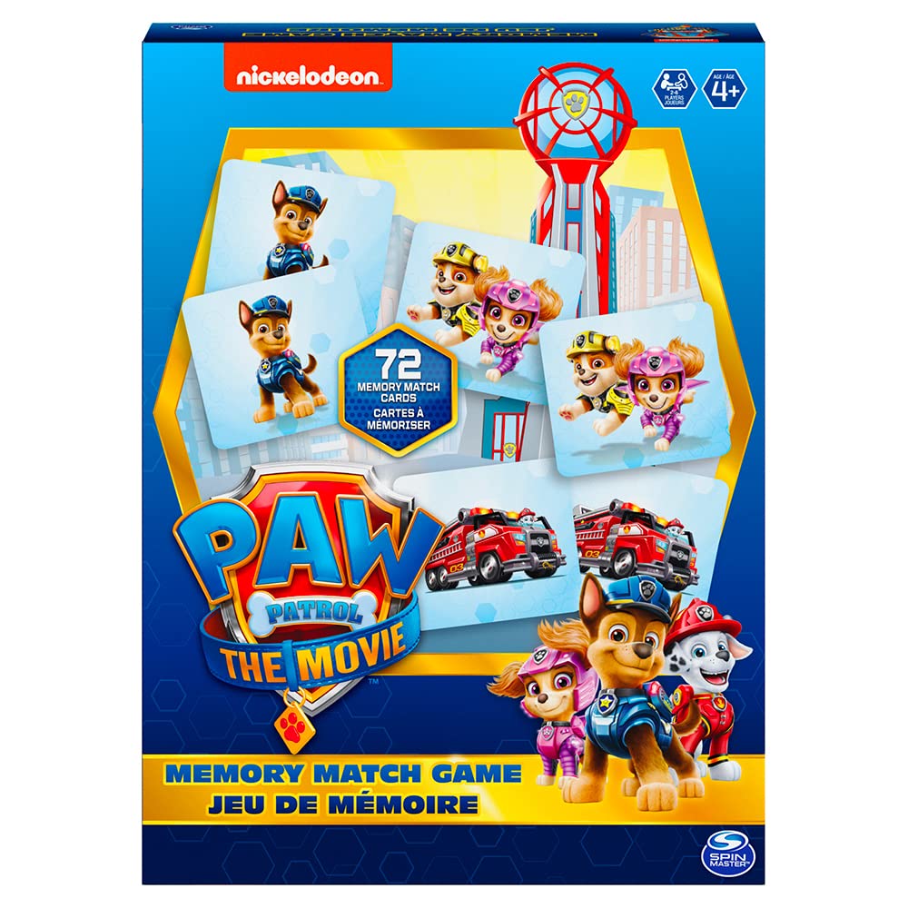 Paw Patrol memory game featuring Chase cards to boost memory and focus.