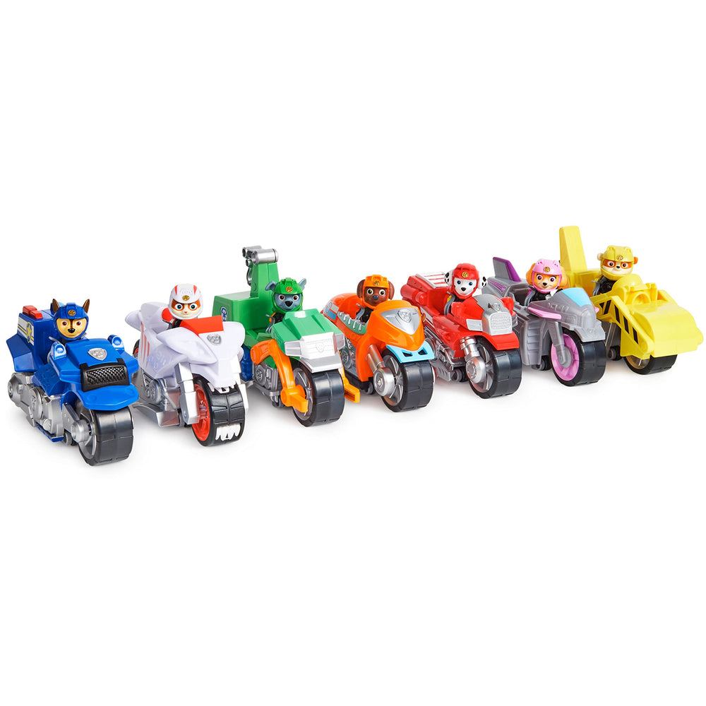PAW Patrol Moto Pups deluxe vehicle play scenario encouraging cooperative storytelling.