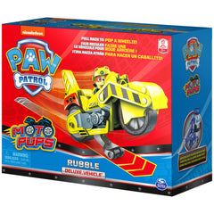 PAW Patrol Rubble figure clip keeps figure secure during fast-paced play.