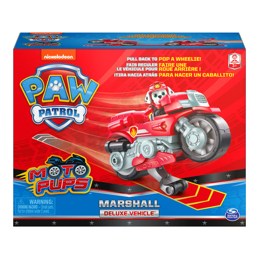 Marshall figure included for authentic Moto Pups role-play adventures.