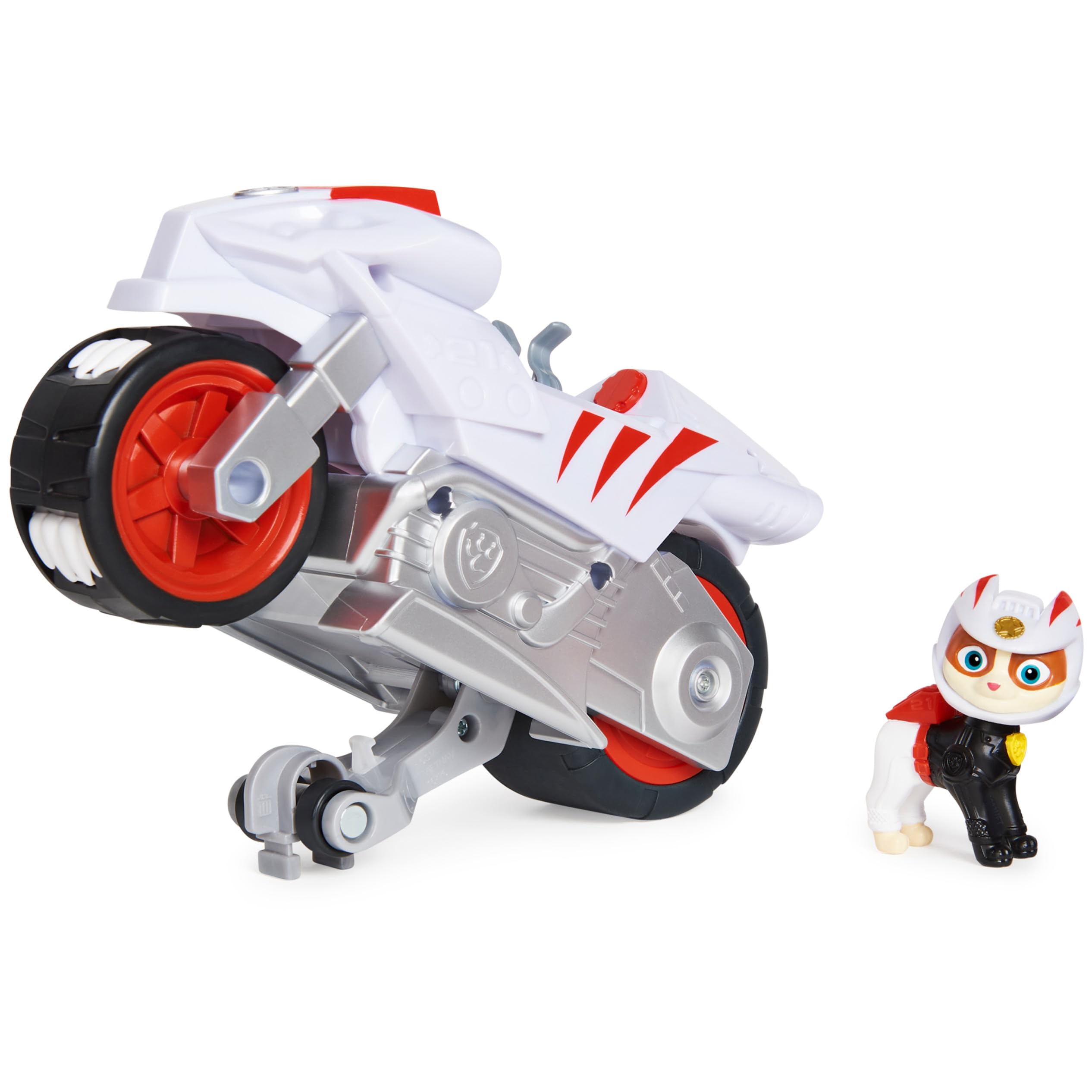 PAW Patrol Wildcat Deluxe Vehicle wheelie action for fast pretend rescues.