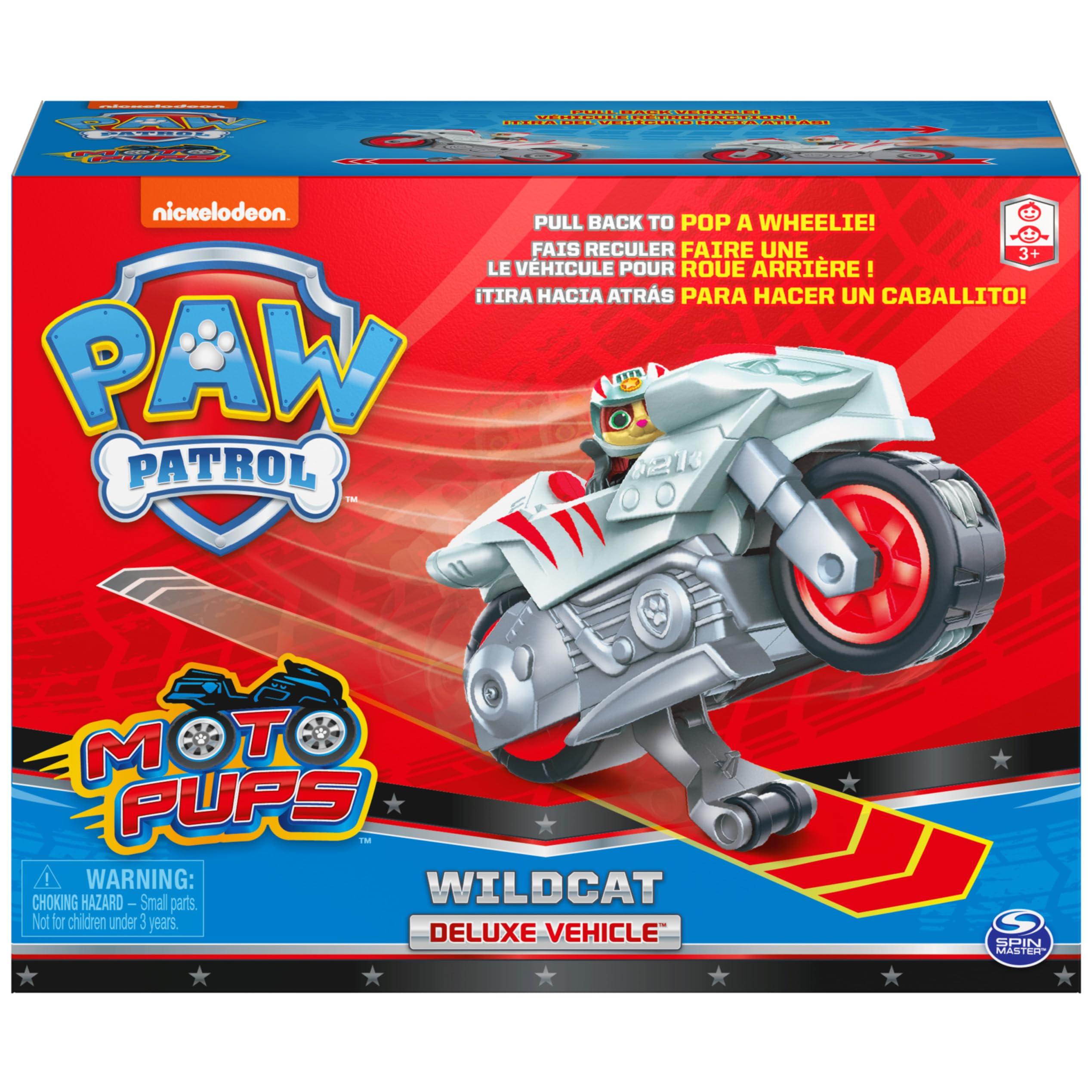 Wildcat figure included for ready-to-go roleplay with the motorcycle.