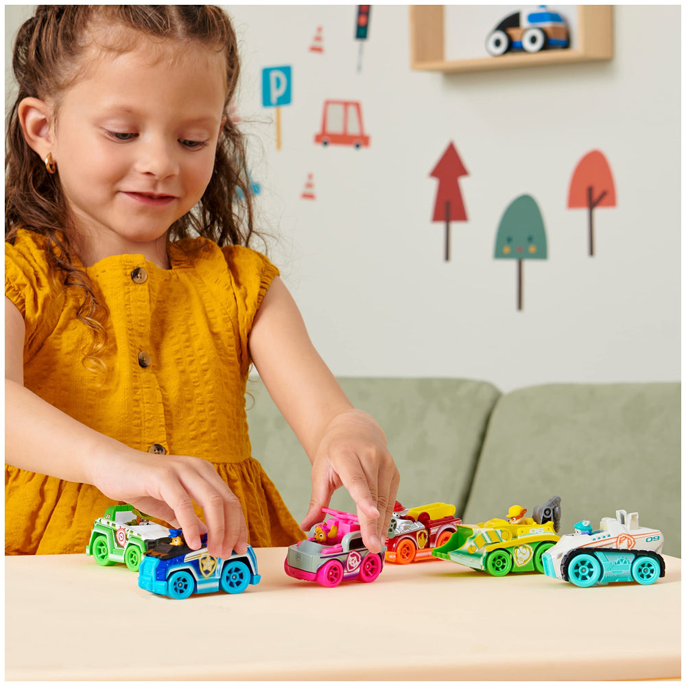 Paw Patrol neon rescue car in die-cast form with working wheels