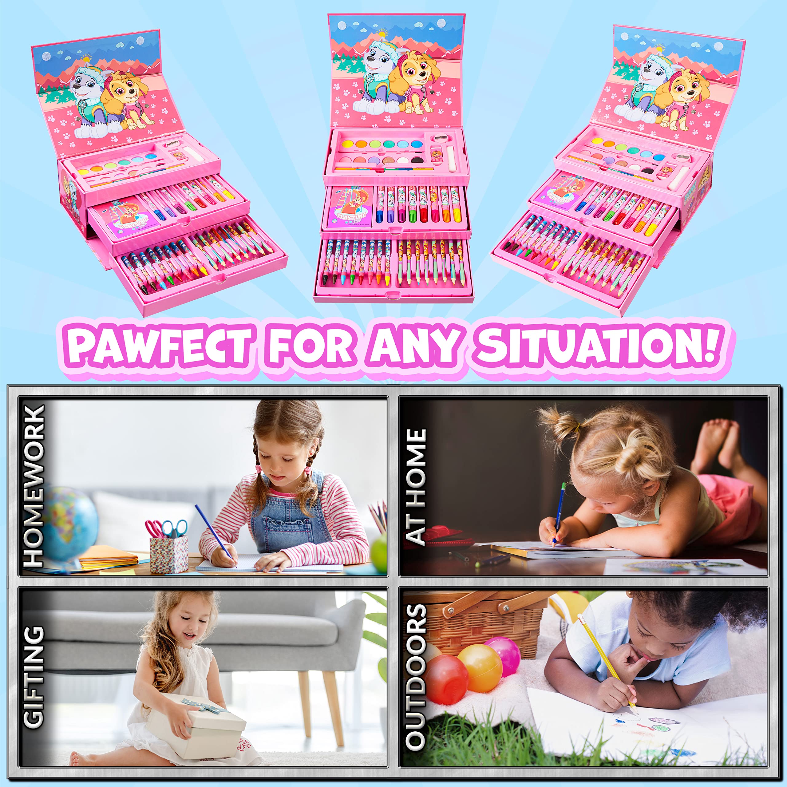 Paw Patrol paint brush and sponge for versatile painting techniques.