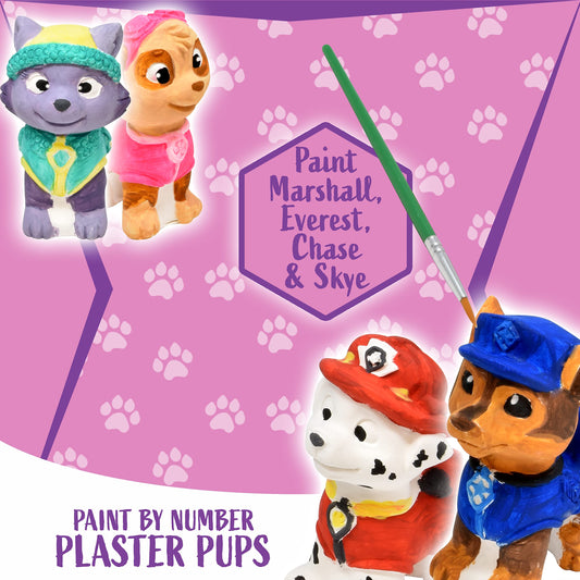 Paw Patrol Paint Your Own Figurines eight paints provide vibrant colors for creative detailing