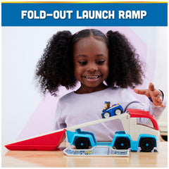 Paw Patrol Pup Squad storage walls hold extra racers and gear