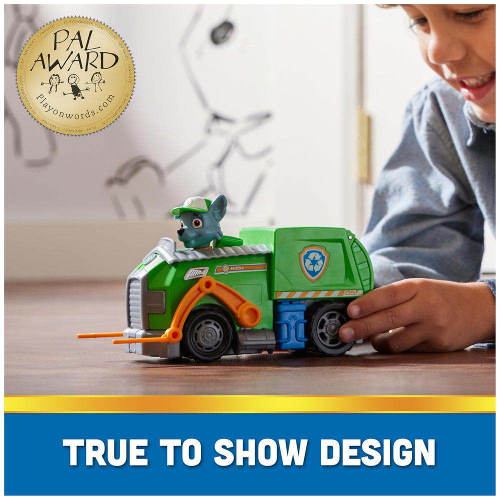 Realistic details and moving forklift boost imaginative play.