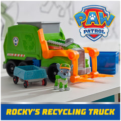 PAW Patrol recycling setup with bin and truck encourages imaginative sorting play.