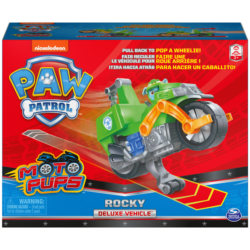 Rocky Deluxe Vehicle side view shows wheelie feature for pretend rescues