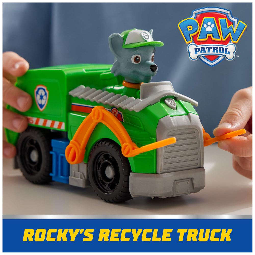 Rocky figure detail in recycling uniform adds authentic play moments.