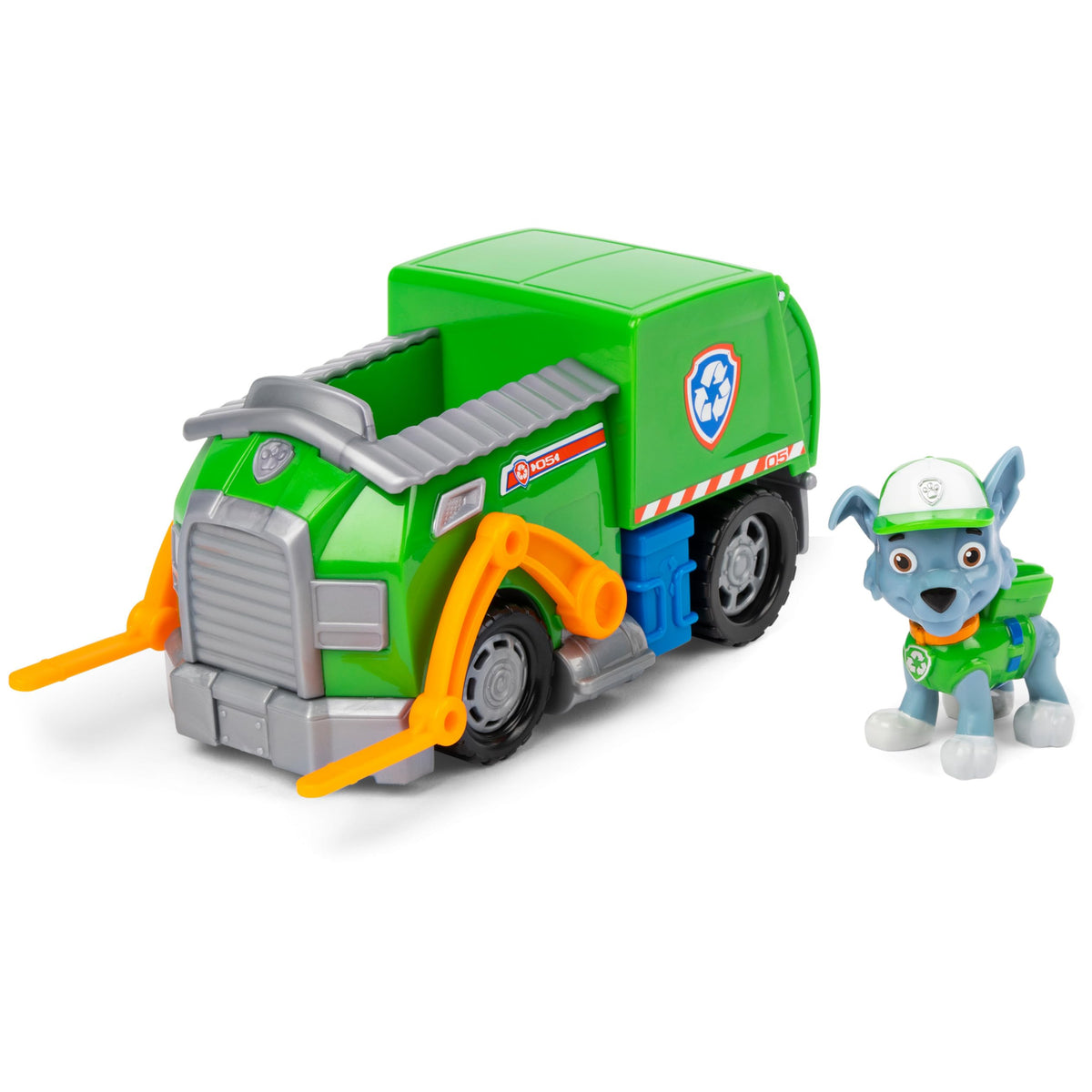 PAW Patrol Rocky recycle truck in action ready for rescue missions and imaginative play.