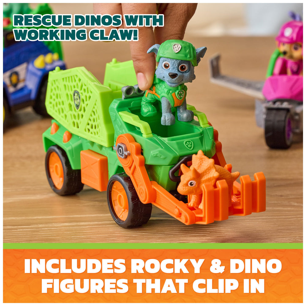 PAW Patrol Rocky Recycler front claw in action for easy dino rescues