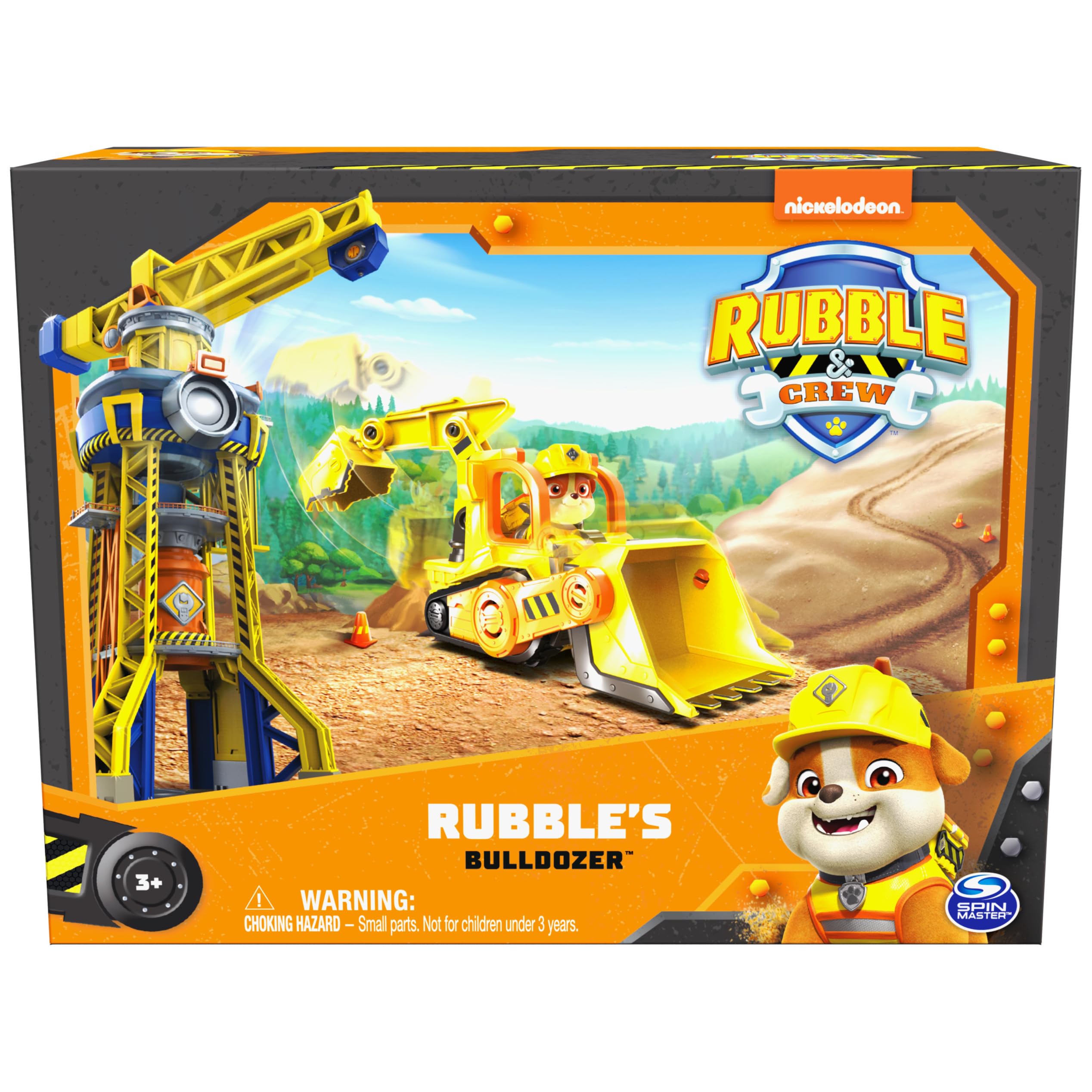 PAW Patrol Rubble figure with truck supports family-friendly storytelling adventures.