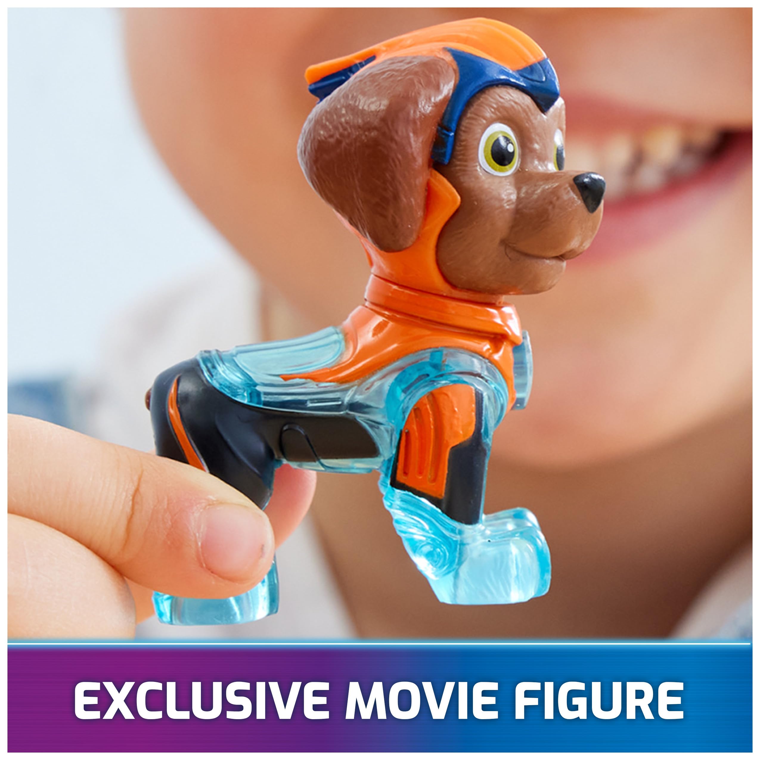 Paw Patrol Zuma Mighty uniform and helmet detail for authentic play.