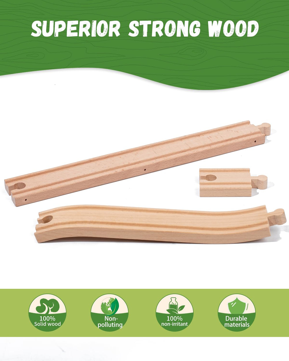 Payarma short straight wooden track for compact setups