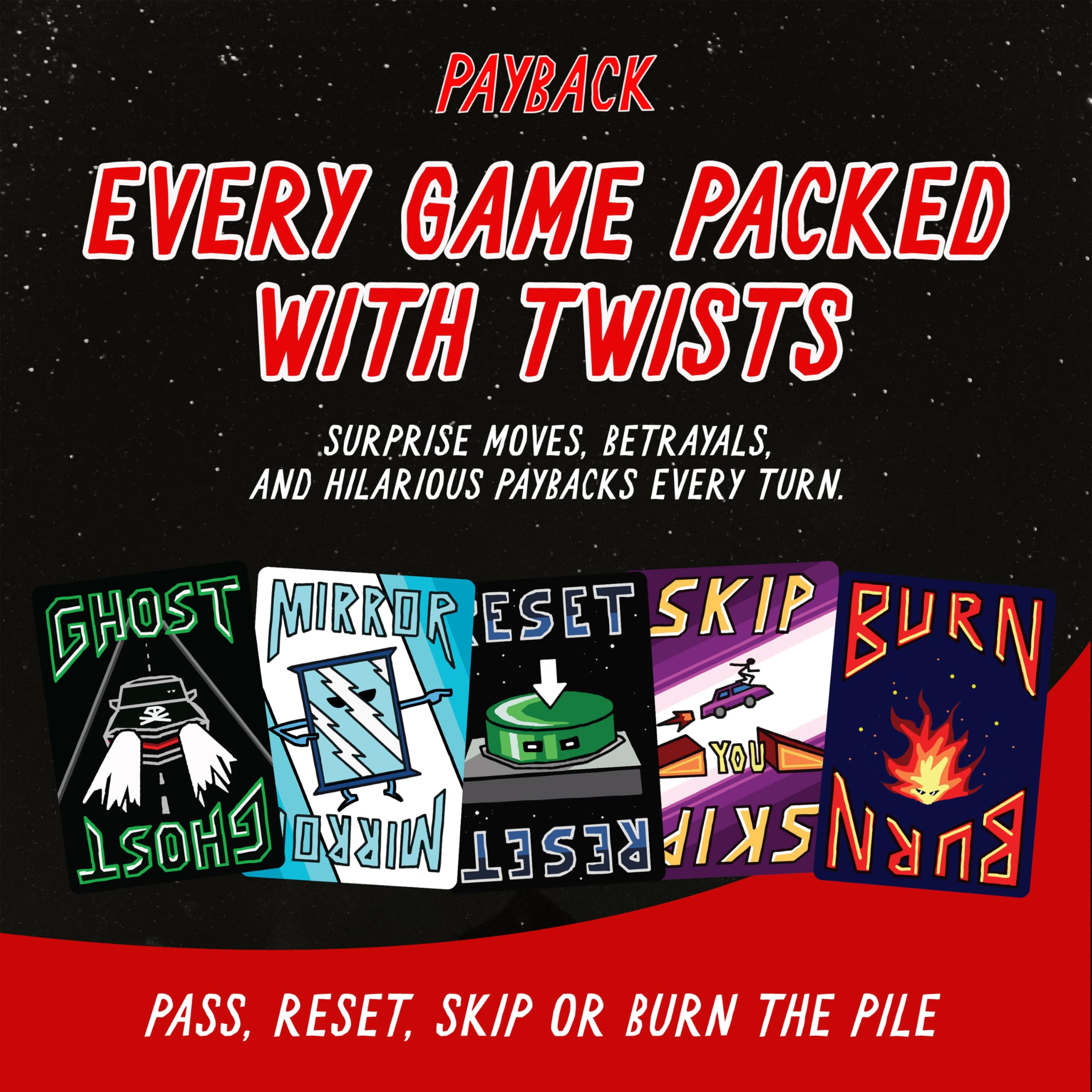 PAYBACK Original Edition strategy and betrayal features engaging social play and surprising twists.