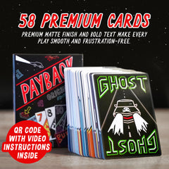PAYBACK Original Edition travel-friendly packaging fits into bags for trips and parties.
